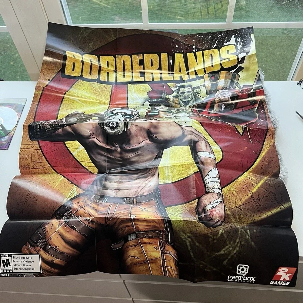 Xbox 360 Borderlands Game‎ of the Year Edition Complete Collection W/ Map Poster